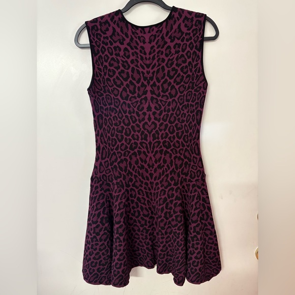 RVN | Dresses | Rvn Burgundy Leopard Print Mini Dress Sz Large - Picture 2 of 11